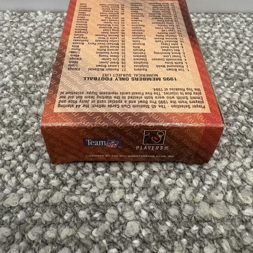1995 Topps Stadium Club Members Only Football Card Set‎ in Box 1-50 Sh1